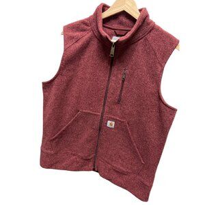 Carhartt Kentwood Burgandy Fleece Full Zip Vest